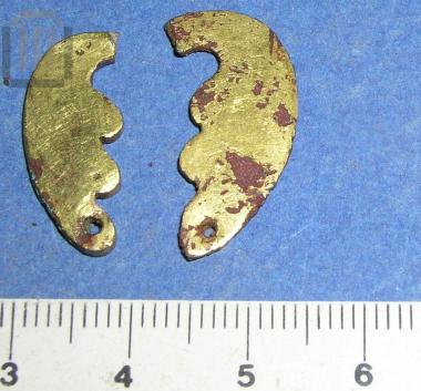 Two bronze earrings