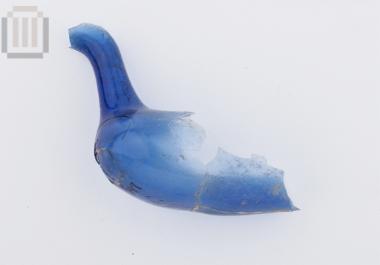 Glass bird-shaped vase