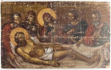 Oil painting: the Dead Christ