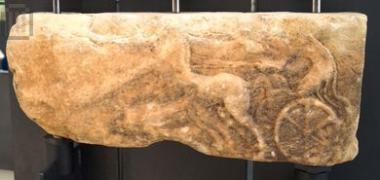 Part of marble statue base