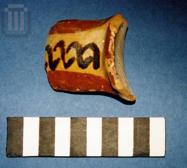 Part of vase's handle