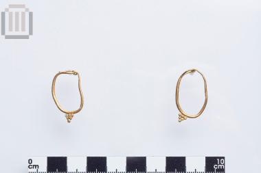 Pair of gold earrings