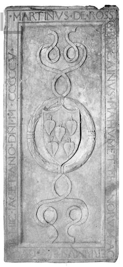 Incribed tomb slab of Martinus de Rossca