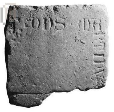 Part of an inscribed tomb slab