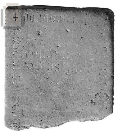 Upper part of an incised tomb slab