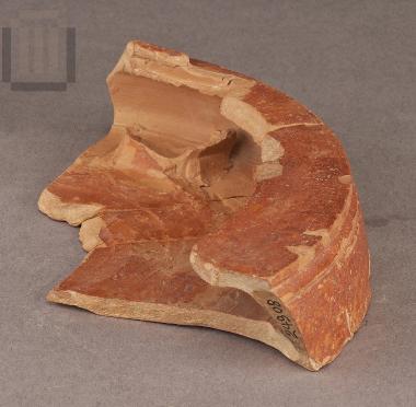 Part of a red glaze kernos (?)