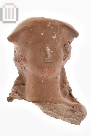 Head from a terracotta figurine of a female figure