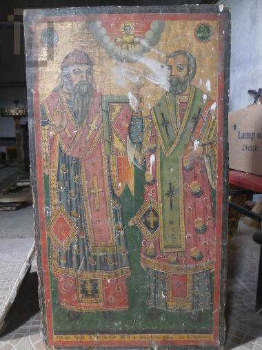 Εικόνα Αγίου Σπυρίδωνος και Αγίου Νικολάου