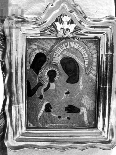 Portable icon: Mother of God Brephokratousa (Μadre della Consolazione) and Saint John the Forerunner