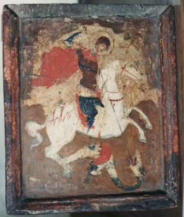 Portable icon: Saint George the dragonslayer