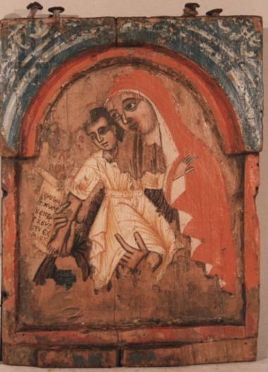 Middle part of triptych: Virgin Mary Brephokratousa (Virgin Mary Kykkotissa)