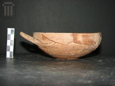 Brown-glazed footless thin-walled cup (kylix) of a local workshop