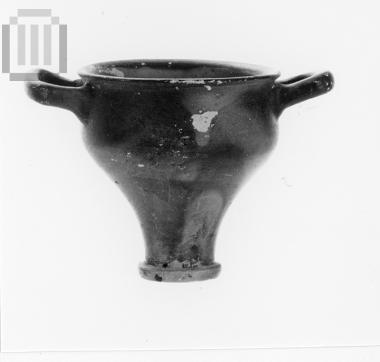 Black painted skyphos