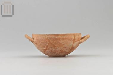 Reddish brown egg shell cup of a local workshop