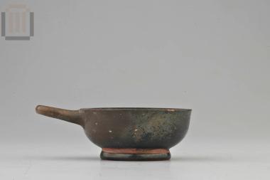 Black glaze one-handler (kanastron)