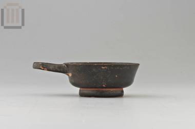 Black glaze one-handler (kanastron) of a local workshop