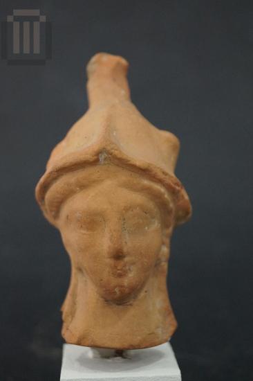 Head of Athena figurine with helmet