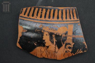Fragment of attic red painted vase