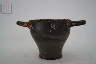 Black painted skyphos