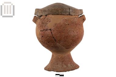 Spherical pyxis with lid