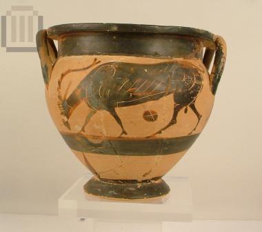 Black glaze column krater of a Northern Greek workshop