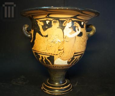 Red figured chalice-shaped krater