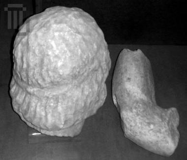 Fragments of a marble sculpture