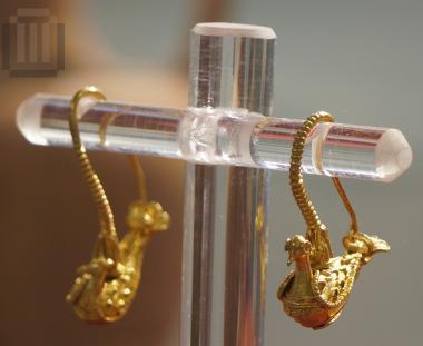Pair of gold earrings