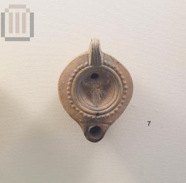 Lamp with relief decoration