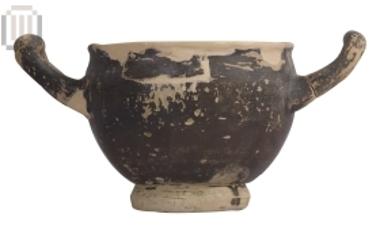 Πήλινος μελαμβαφής σκύφος