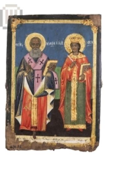 Icon of Saints Athanasios and Catherine
