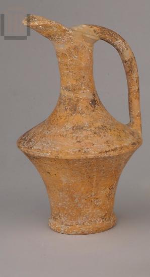 Tin-foiled clay beaked oinochoe