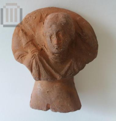 Clay object with relief bust of Artemis