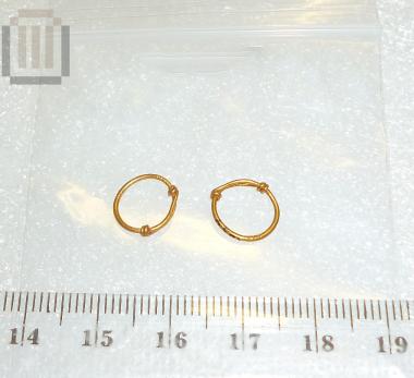 Pair of gold earrings