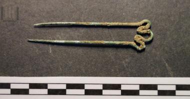 Bronze double fibula