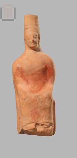 Terracotta figurine of an enthroned female figure