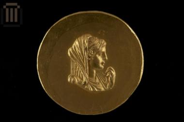 Gold commemorative medal of the Alexandreia Olympia games, held at Veroia