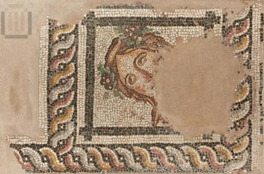 Part of a mosaic with depiction of the personification of a year's season