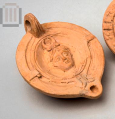 Lamp with representation of Selene (Moon)