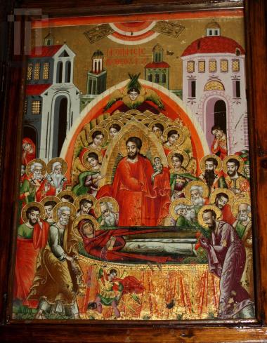 Portable icon with the Dormition of the Virgin