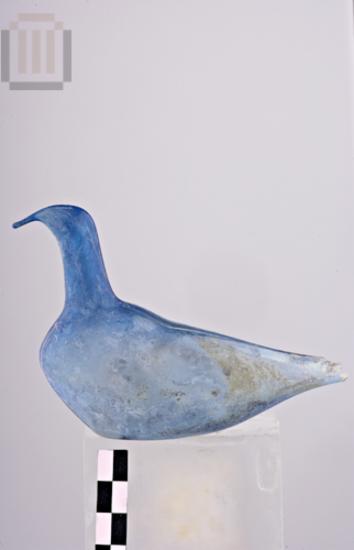 Glass vessel in the form of a bird