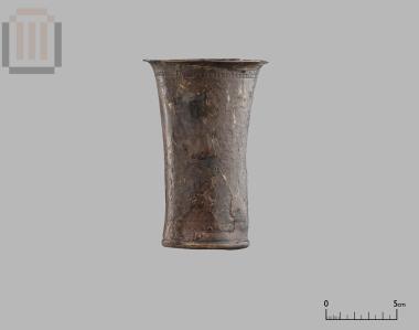 Silver cylindrical beaker