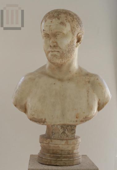 Marble male portrait bust