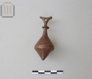 Bronze biconical pendant
