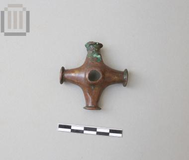 Bronze cross-shaped pendant