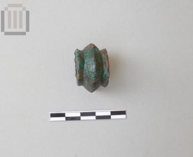 Bronze fusiform bead of necklace