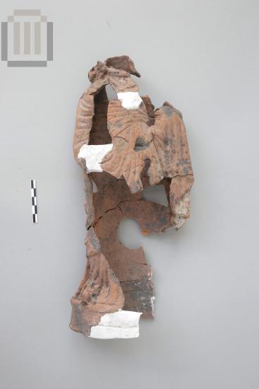 Part of a terracotta figurine of a female figure