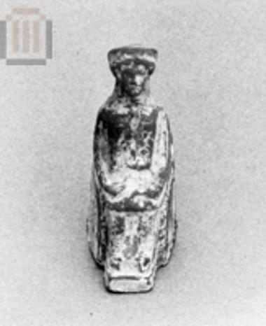 Enthroned female figurine