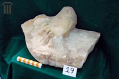 Plinth with a statue fragment