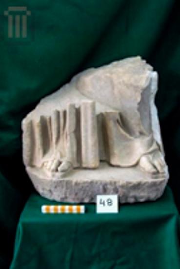 Lower part of a female statue